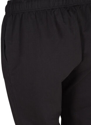 Sweatpants with wide legs and pockets, Black, Packshot image number 3