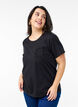 T-shirt in organic cotton with chest pocket, Black, Model image number 0