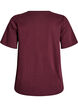 Basic V-neck T-shirt in organic cotton, Dark Bordeaux, Packshot image number 1