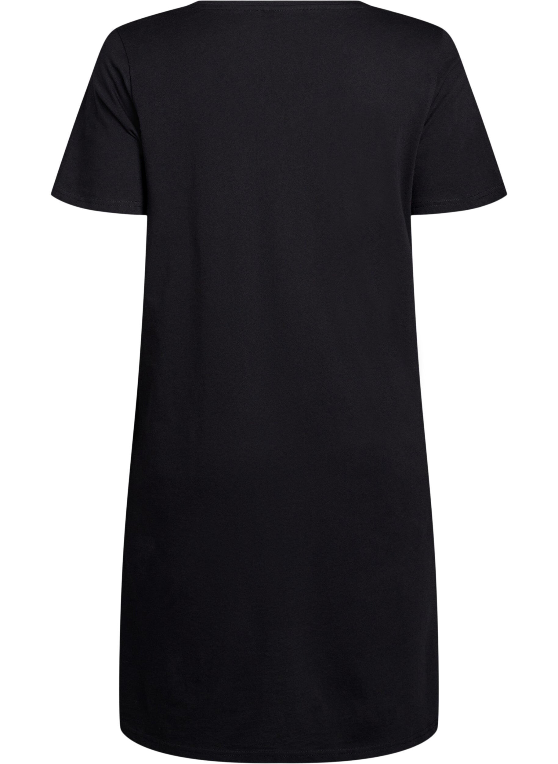 Zizzifashion Organic cotton nightgown with v-neck, , Packshot image number 1