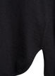 Fine-knit blouse with v-neck and front detail, Black, Packshot image number 3