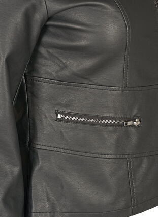 Faux leather jacket, Black, Packshot image number 3