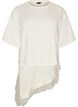 Jersey blouse with a layered look and lace, Vanilla, Packshot image number 0