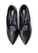 Wide fit - Leather pump with pointed toe, Black, Packshot image number 2