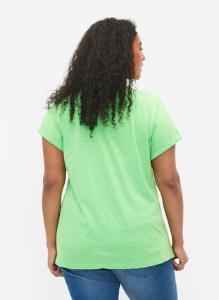 Neon-coloured cotton t-shirt, Neon Green, Model image number 1