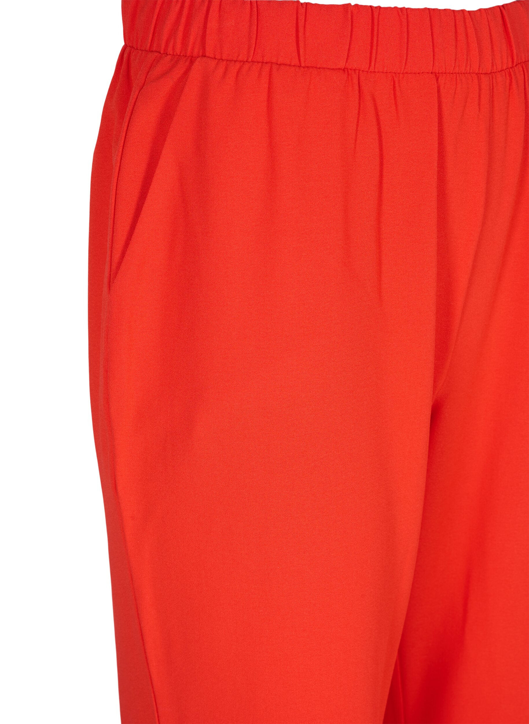 Zizzifashion Flared trousers with pockets, Red, Packshot image number 2