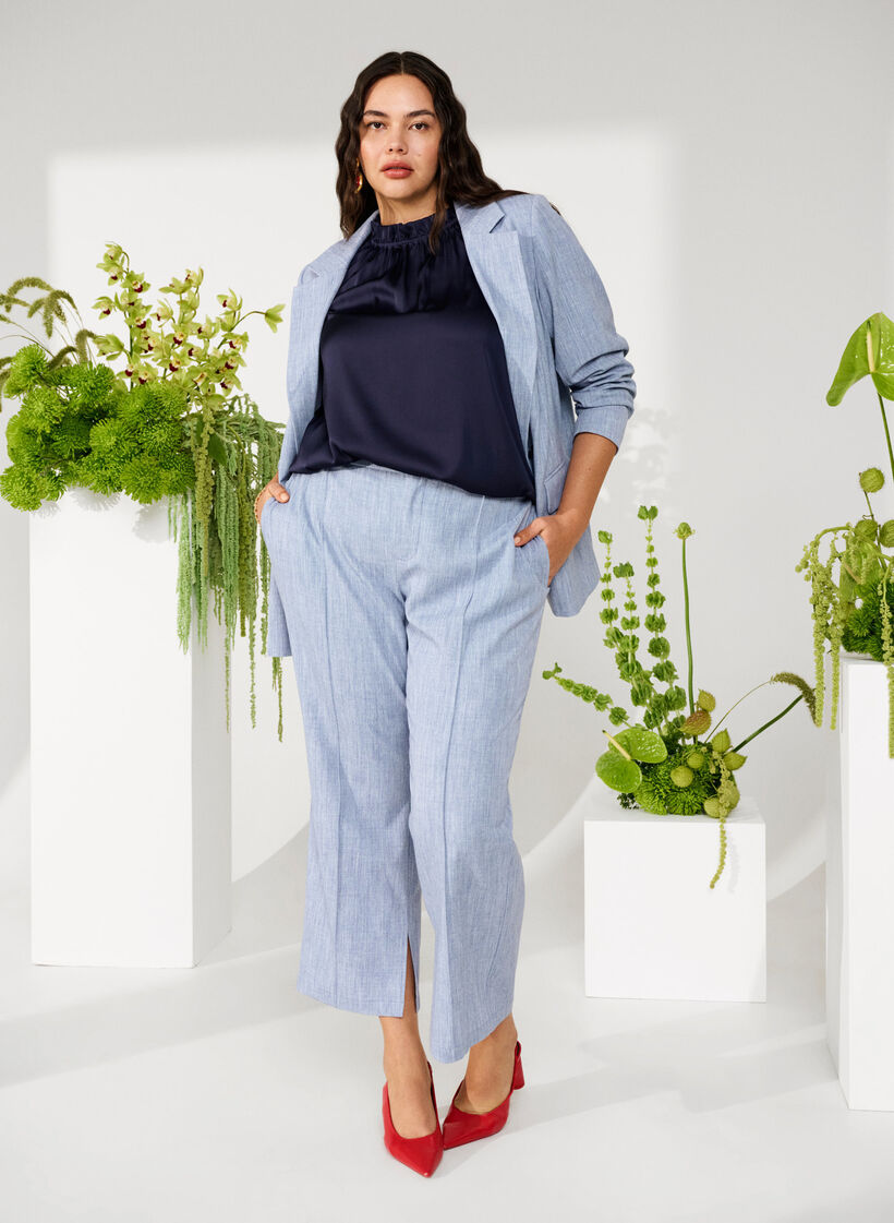 Melange blazer with button closure, Infinity , Image image number 0