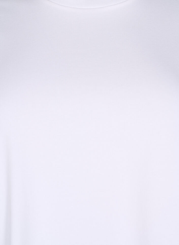 T-shirt in organic cotton with a round neck, Bright White, Packshot image number 2