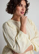 Textured jersey blouse with a balloon silhouette, Vanilla, Model image number 3