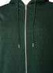 Long hoodie with zip and pockets, Green, Packshot image number 2