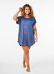 Short sleeve nightgown with text print, , Model image number 1