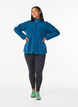 Fleece jacket with high collar and pockets, Blue, Model image number 1