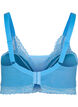 Bra with lace and soft padding, Blue, Packshot image number 1