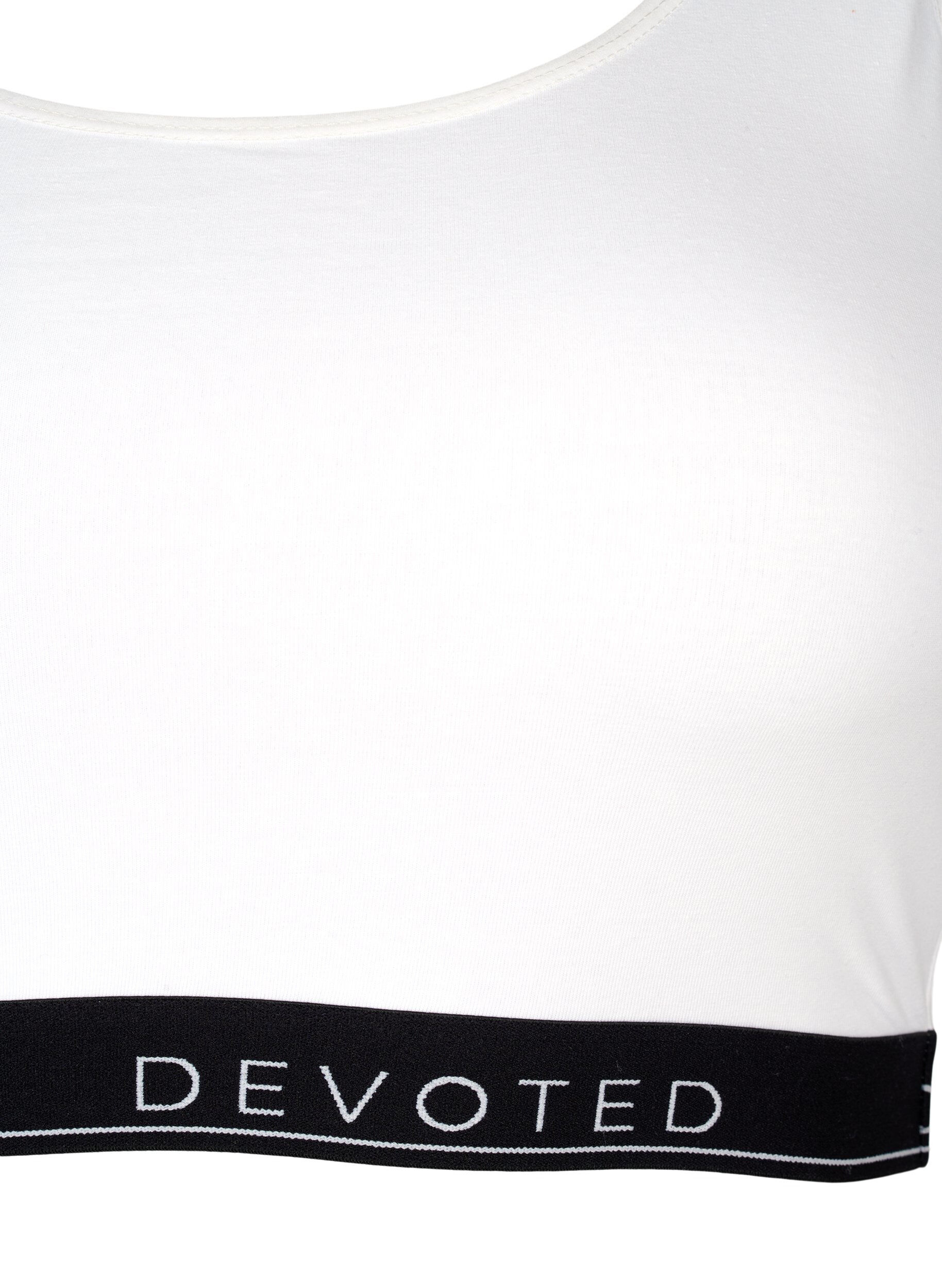 Zizzifashion Cotton bra with adjustable straps, White, Packshot image number 2