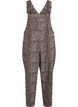Leopard print denim dungarees, Brown, Packshot image number 0