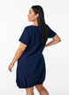 Short sleeve cotton dress, Blue, Model image number 2