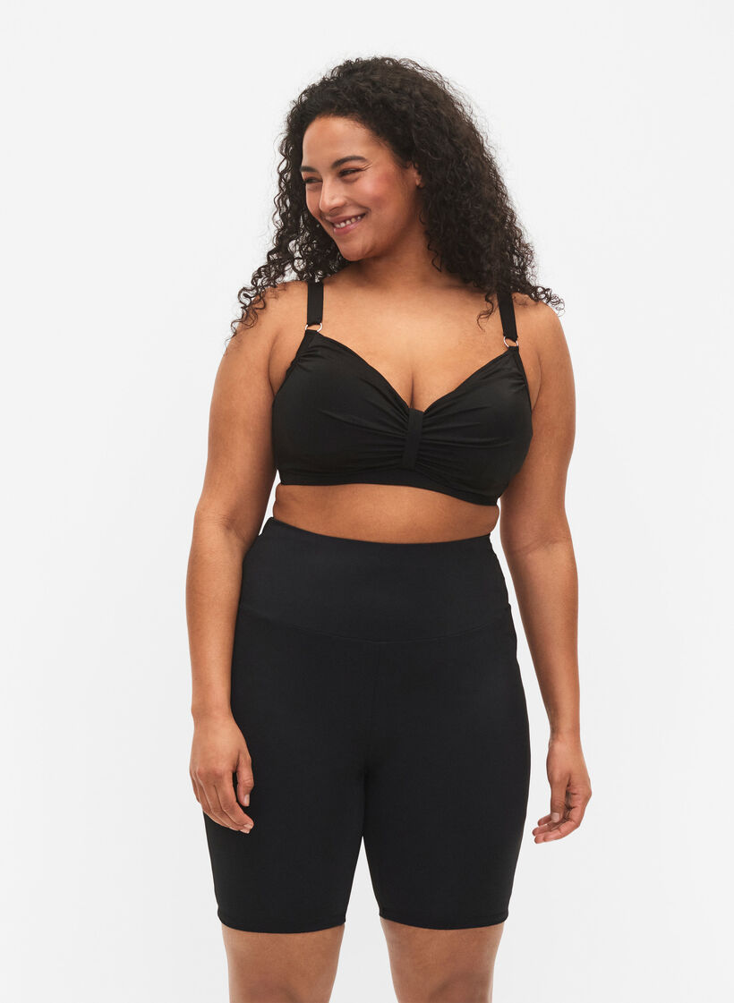 Long swim shorts, Black, Model image number 0