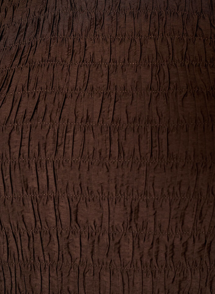 Blouse with smock and long sleeves, Brown, Packshot image number 2