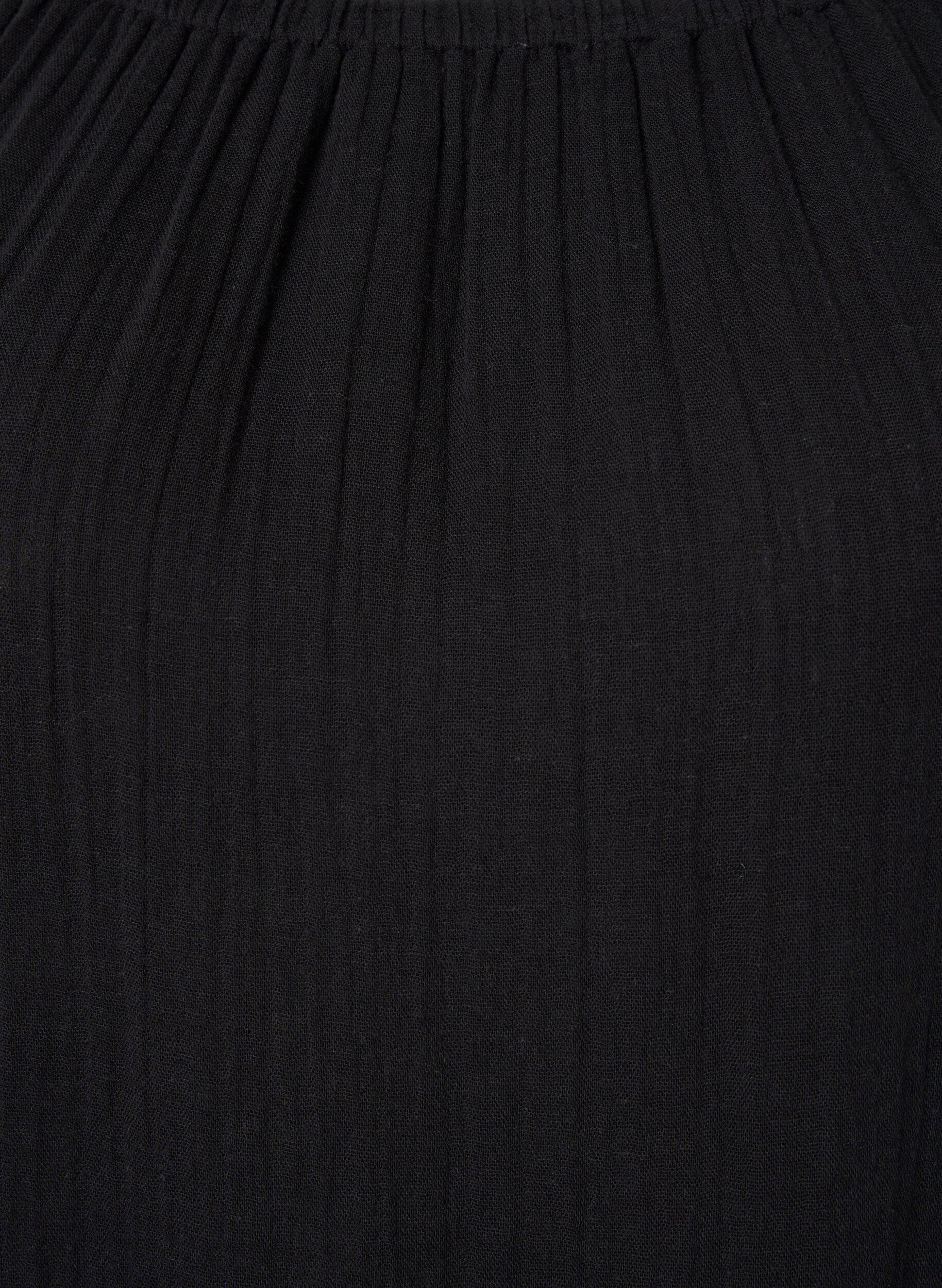 Zizzifashion Cotton dress with broderie anglaise, Black, Packshot image number 2