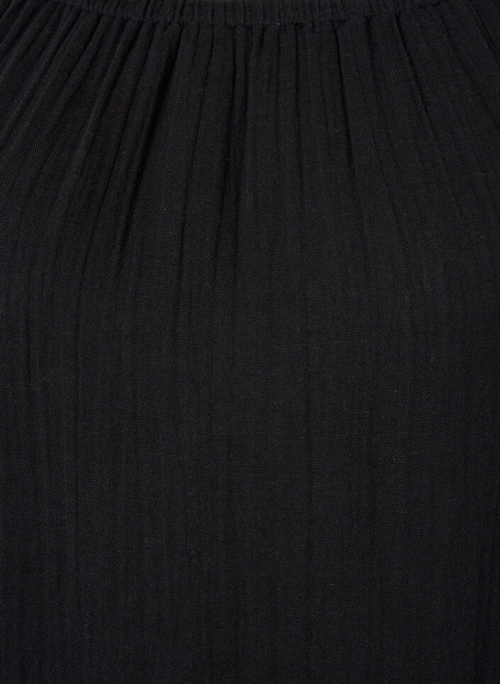 Cotton dress with broderie anglaise, Black, Packshot image number 2