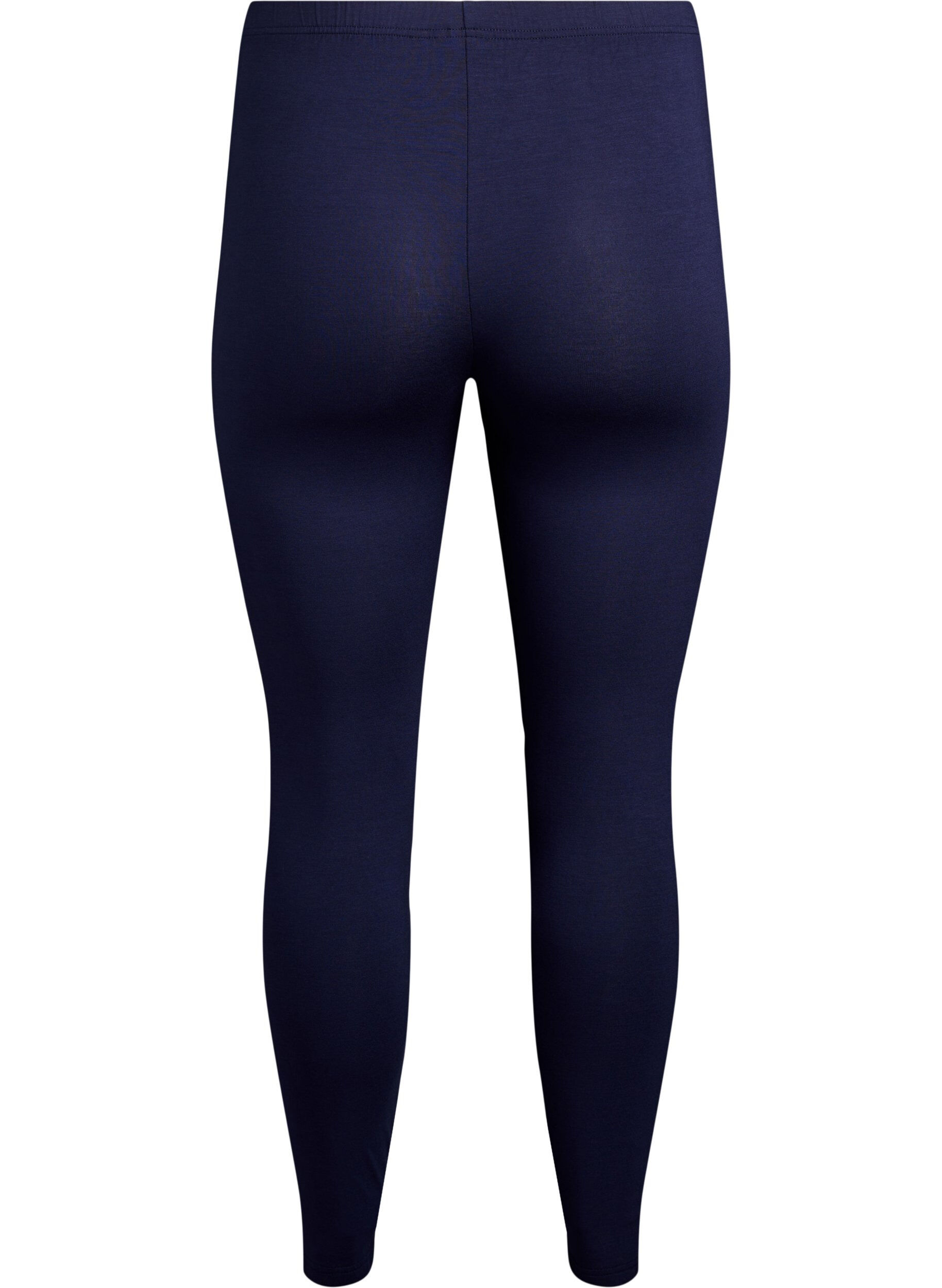 Zizzifashion Basic leggings with extra length, Blue, Packshot image number 1