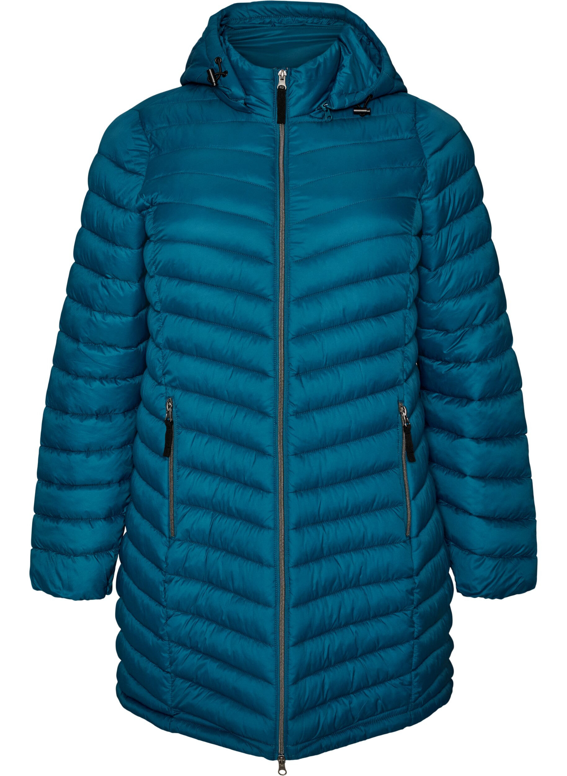 Lightweight jacket with pockets and detachable hood