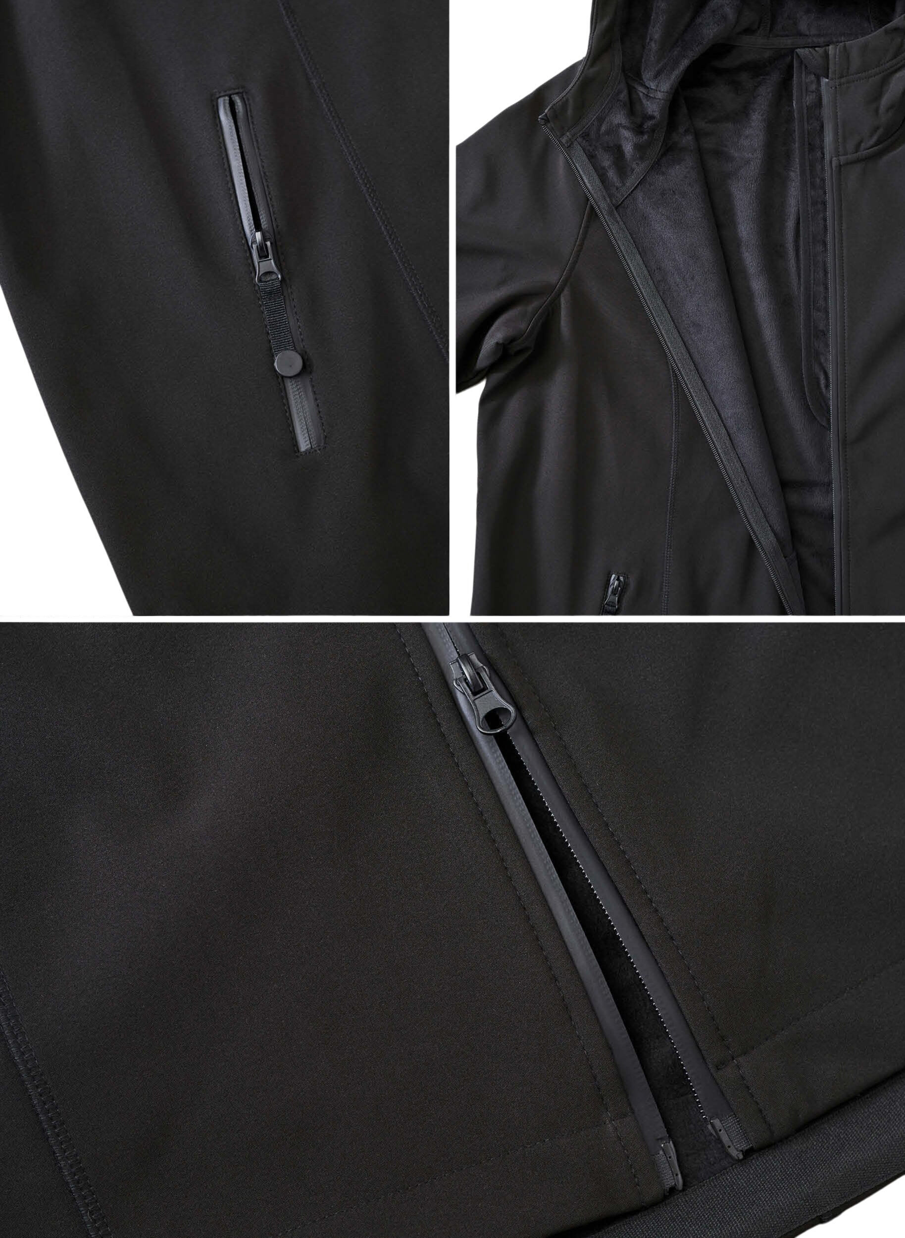 ZizzifashionShort softshell jacket with detachable hood, Black, Packshot image number 4