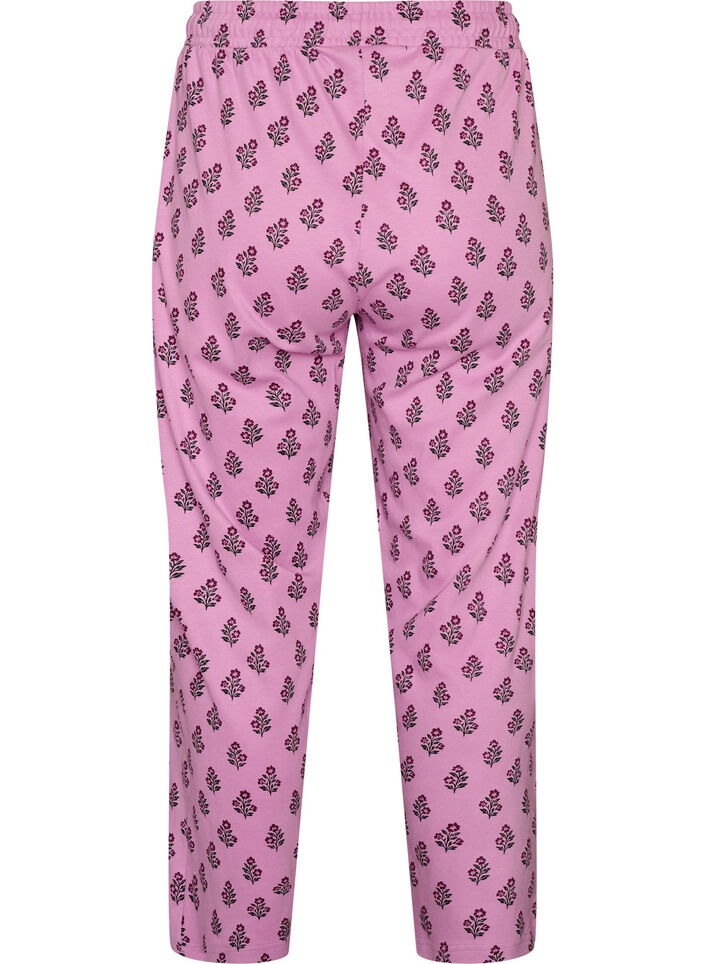Cotton pyjama trousers with high waist, Rose, Packshot image number 1