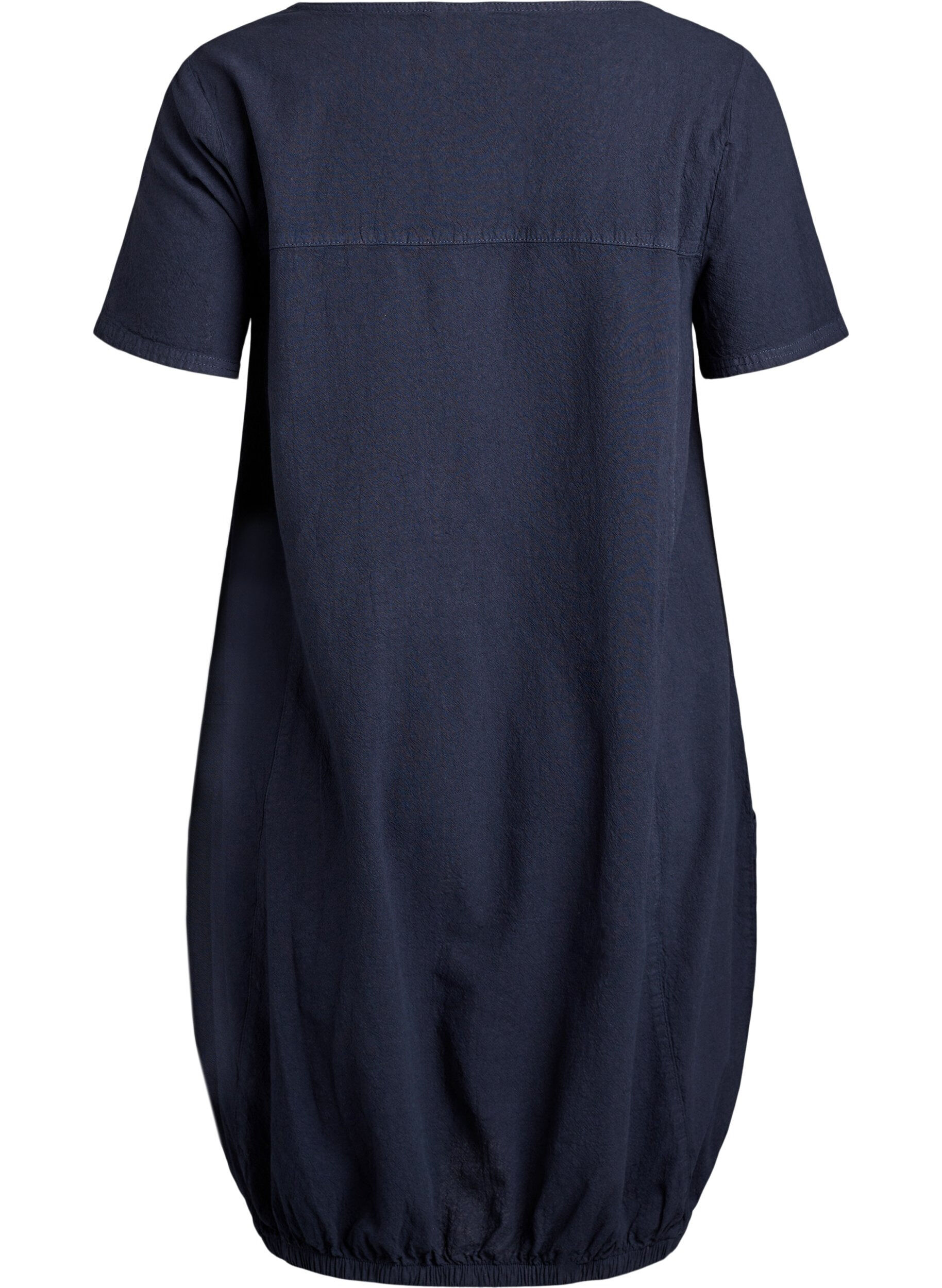 Zizzifashion Short-sleeved cotton dress, Blue, Packshot image number 1