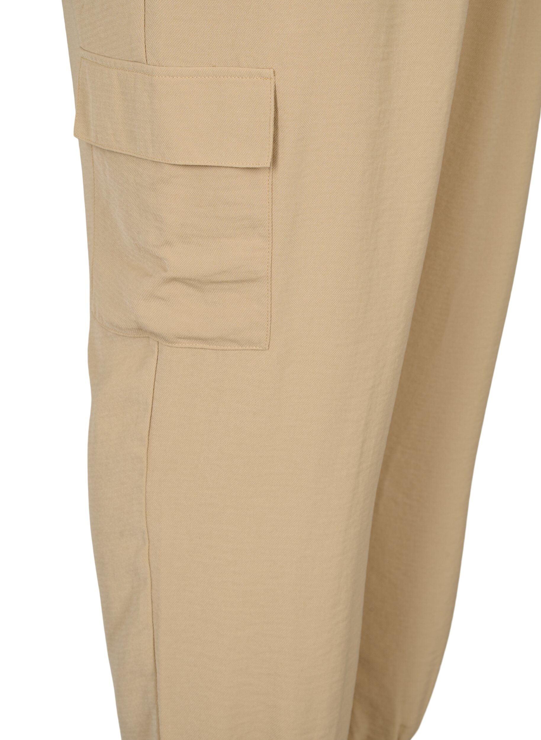 Zizzifashion Solid coloured trousers with large pockets, Nomad, Packshot image number 3
