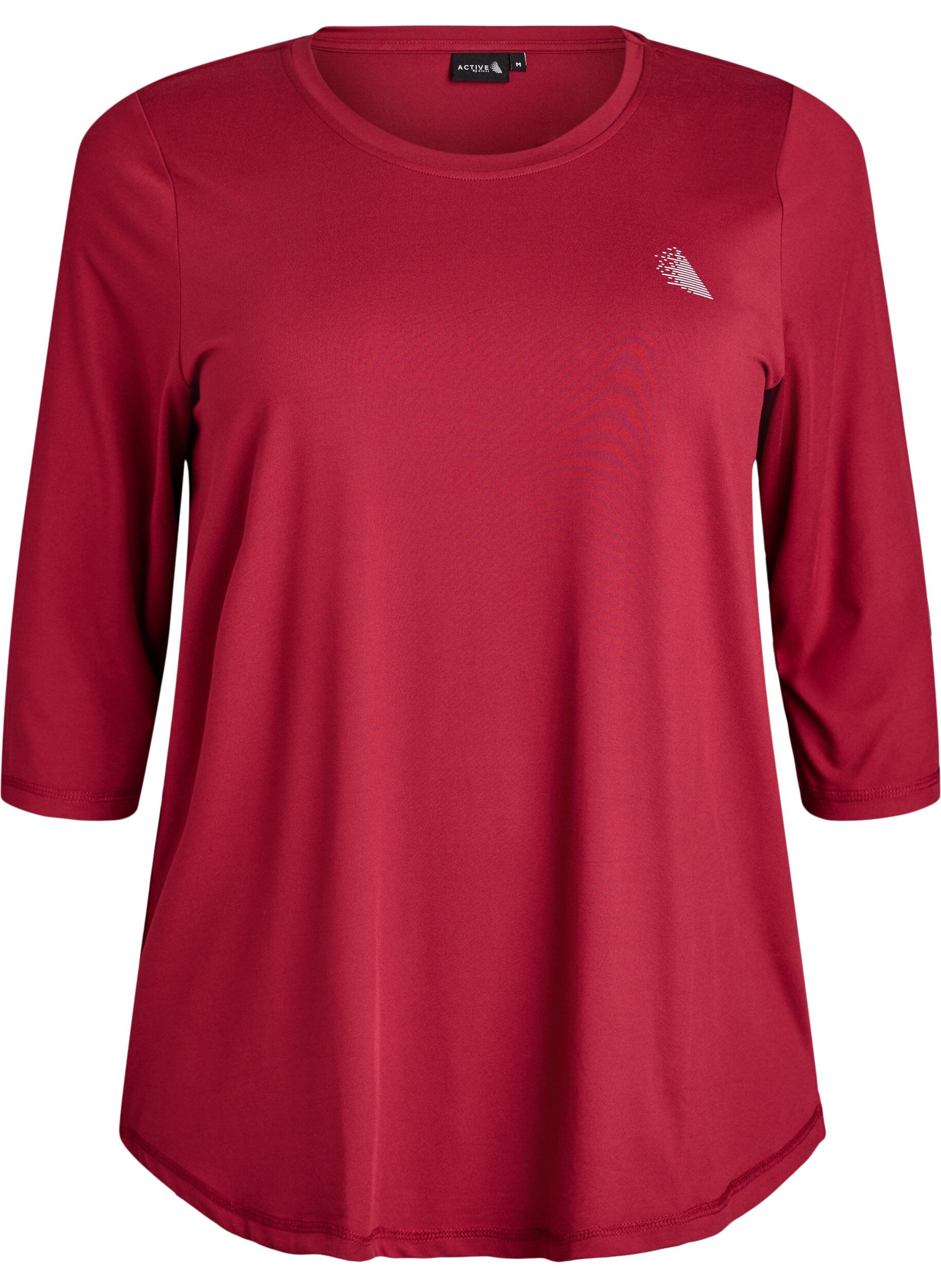Workout top with 3/4 sleeves