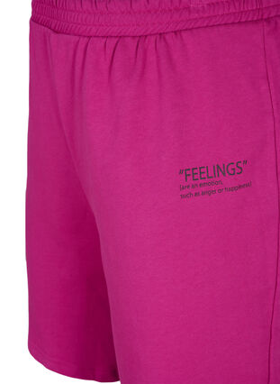 Sweat shorts with text print, Festival Fuchsia, Packshot image number 2