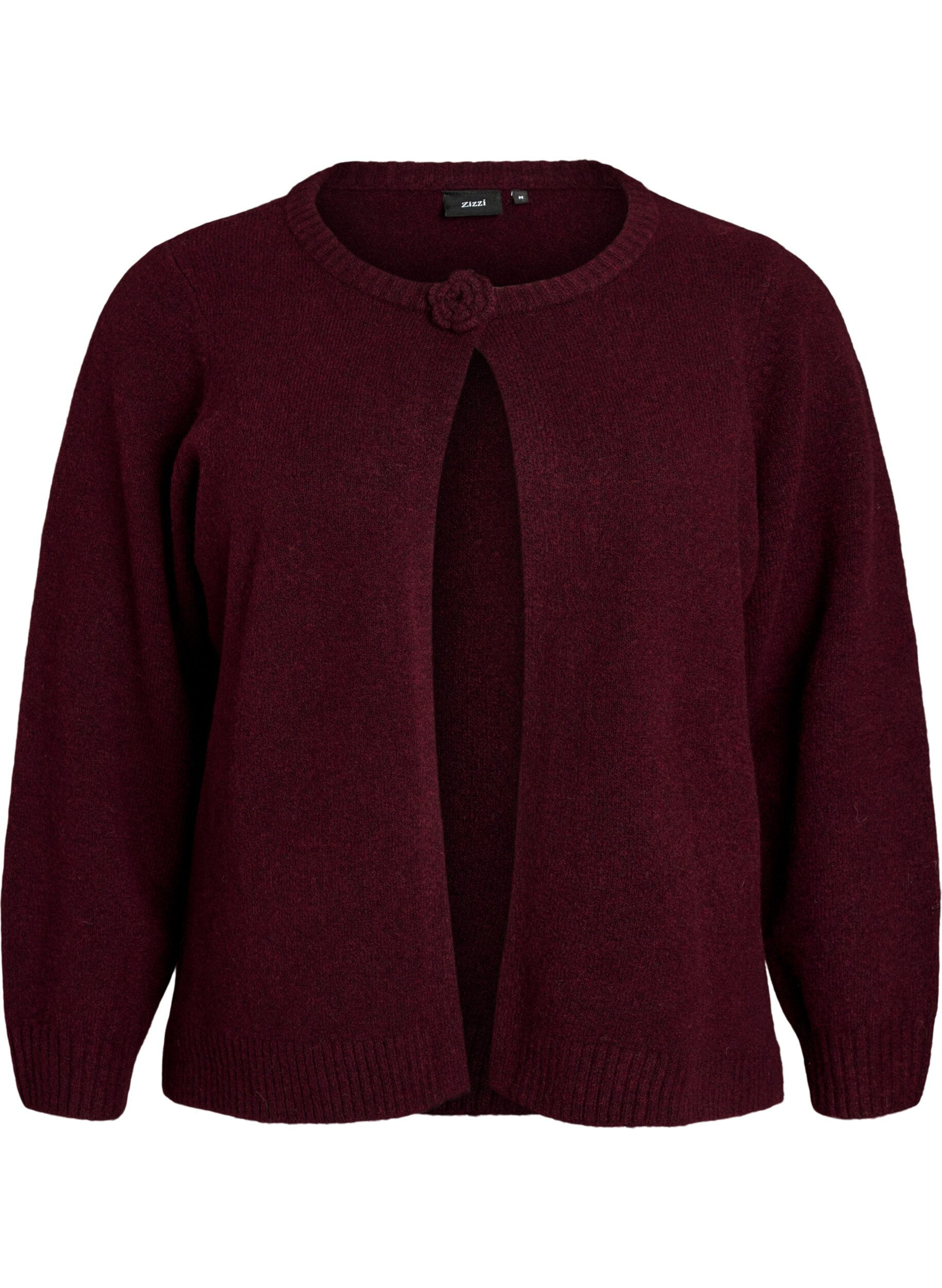 Knitted cardigan with flower detail