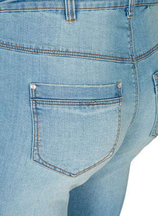 Extra slim fit Sanna jeans with wear, Light blue denim, Packshot image number 3