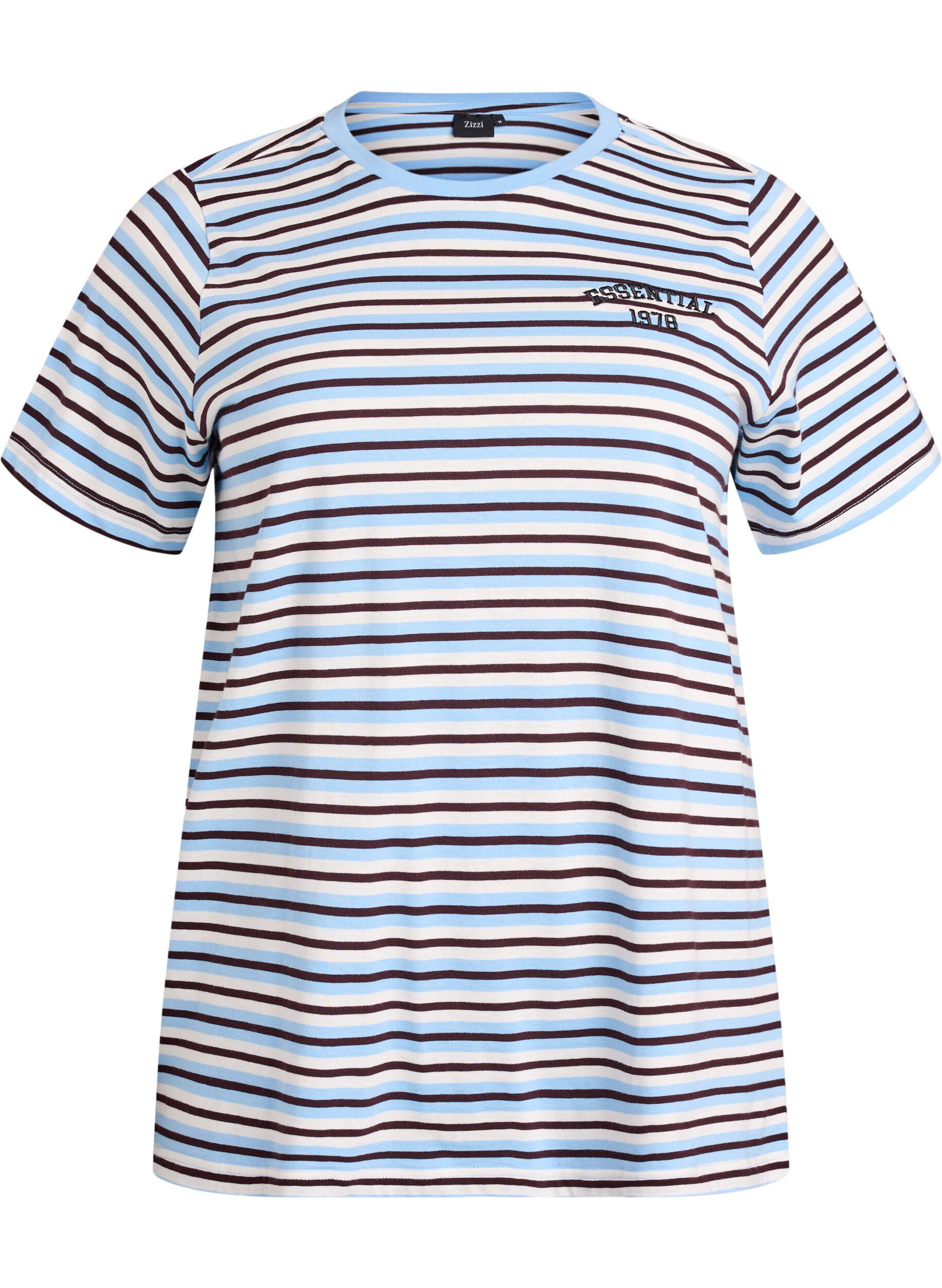Cotton T-shirt with stripes