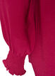 Blouse with smock cuffs and V-neck, Red, Packshot image number 3
