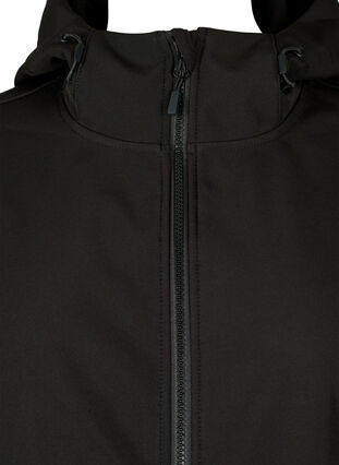Short softshell jacket with pockets, Black, Packshot image number 2