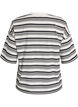 Boxy T-shirt with striped pattern, Black, Packshot image number 1