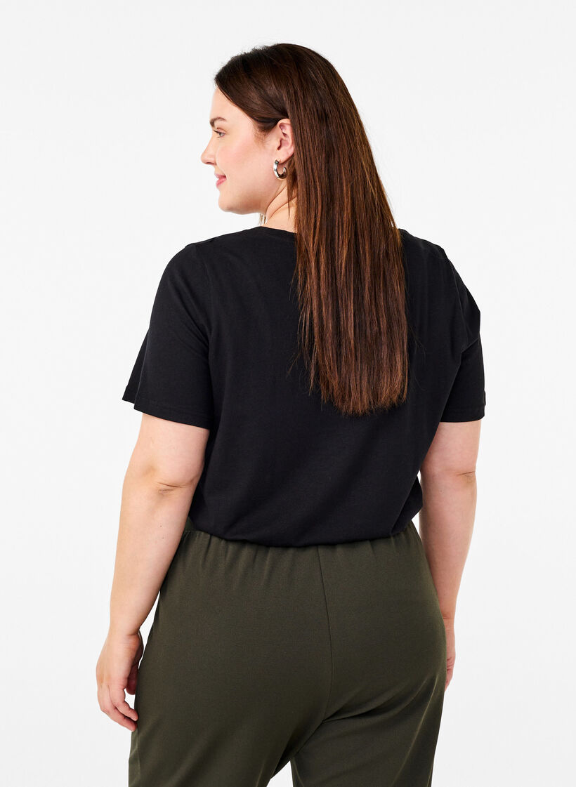 FLASH - T-shirt with motif, Black, Model image number 2