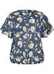 Blouse with balloon shape and wing sleeves, Blue, Packshot image number 0