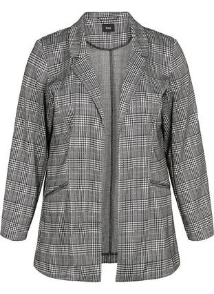 Checked blaze with lurex details, Grey check comb., Packshot image number 0