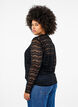Lace blouse with long sleeves, Black, Model image number 1