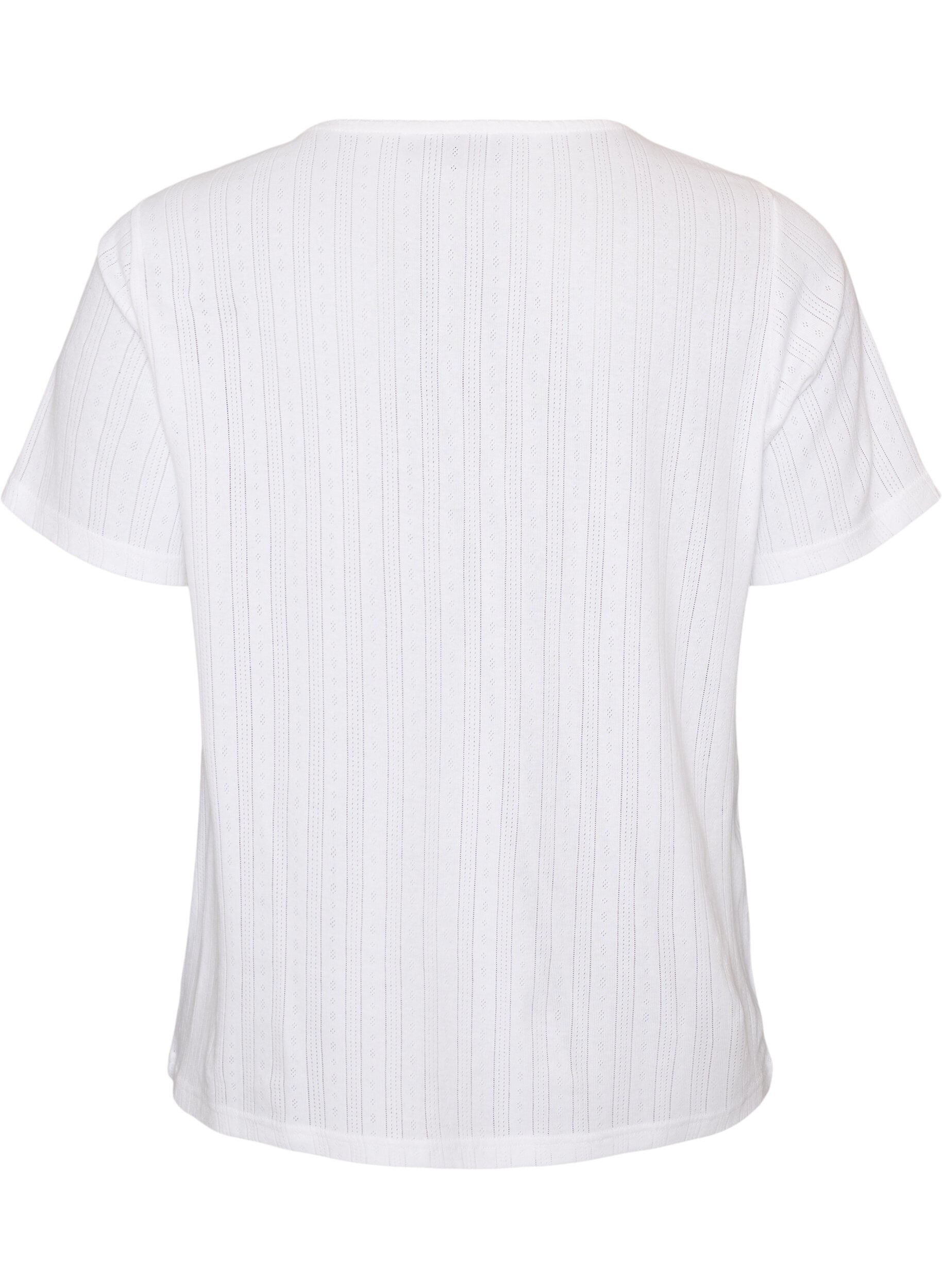 ZizzifashionNight top in organic cotton with eyelet embroidery, White, Packshot image number 1