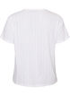 Night top in organic cotton with eyelet embroidery, White, Packshot image number 1
