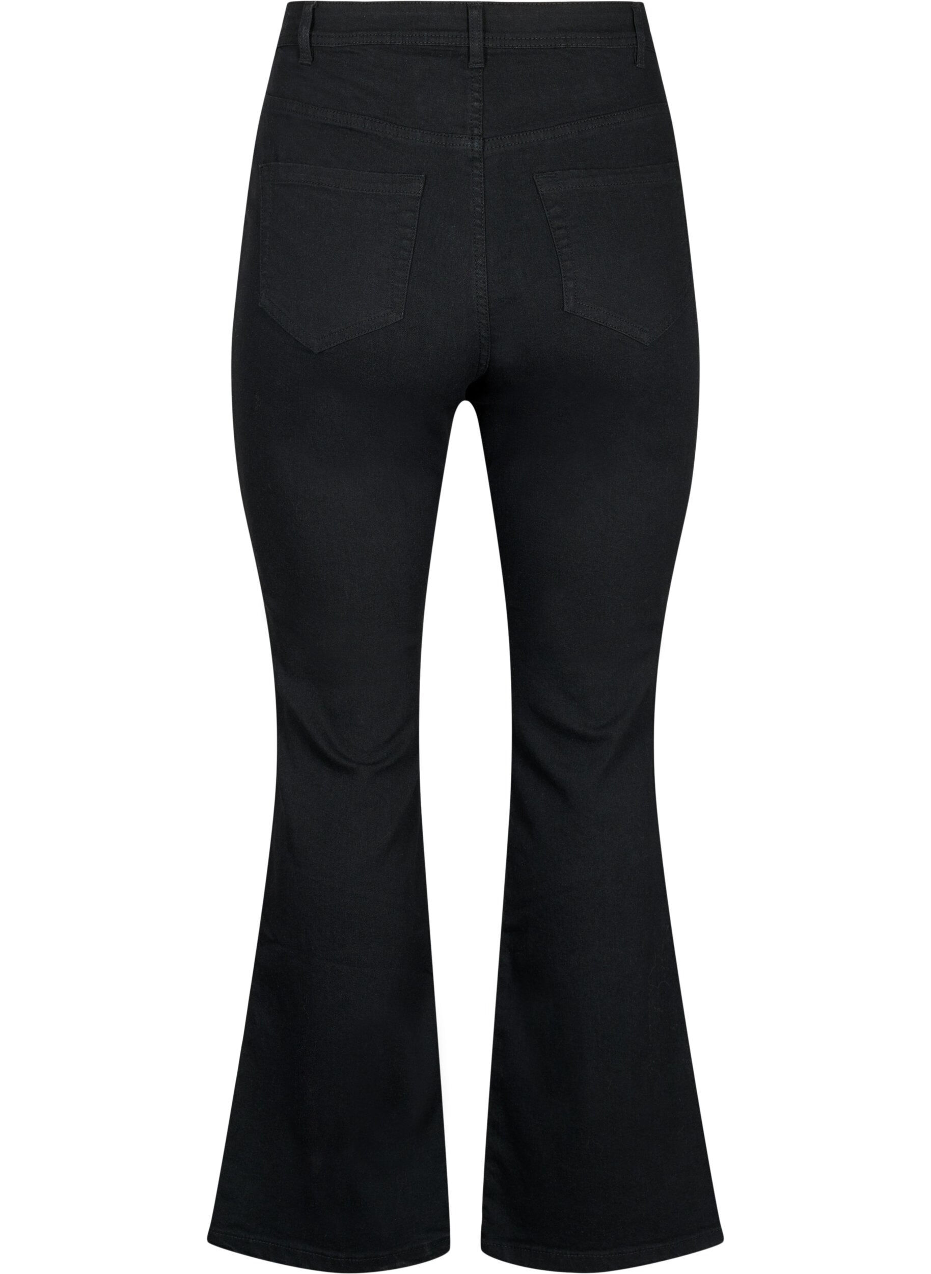 Zizzifashion FLASH - High waisted jeans with bootcut, Black, Packshot image number 1