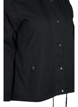 Parka jacket with hood and welt pockets, Black, Packshot image number 3