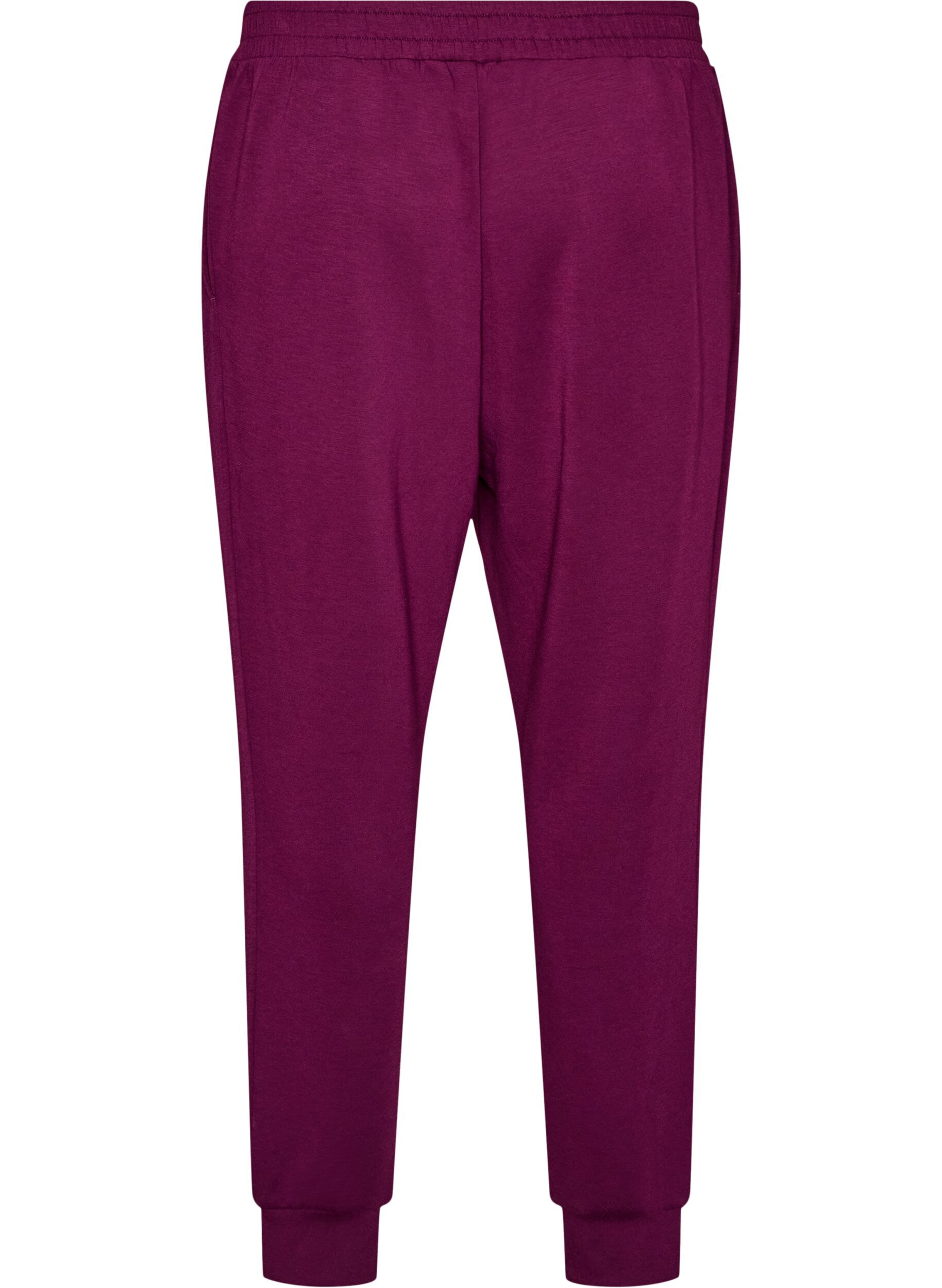 ZizzifashionJersey trousers with high waist and pockets, Purple, Packshot image number 1