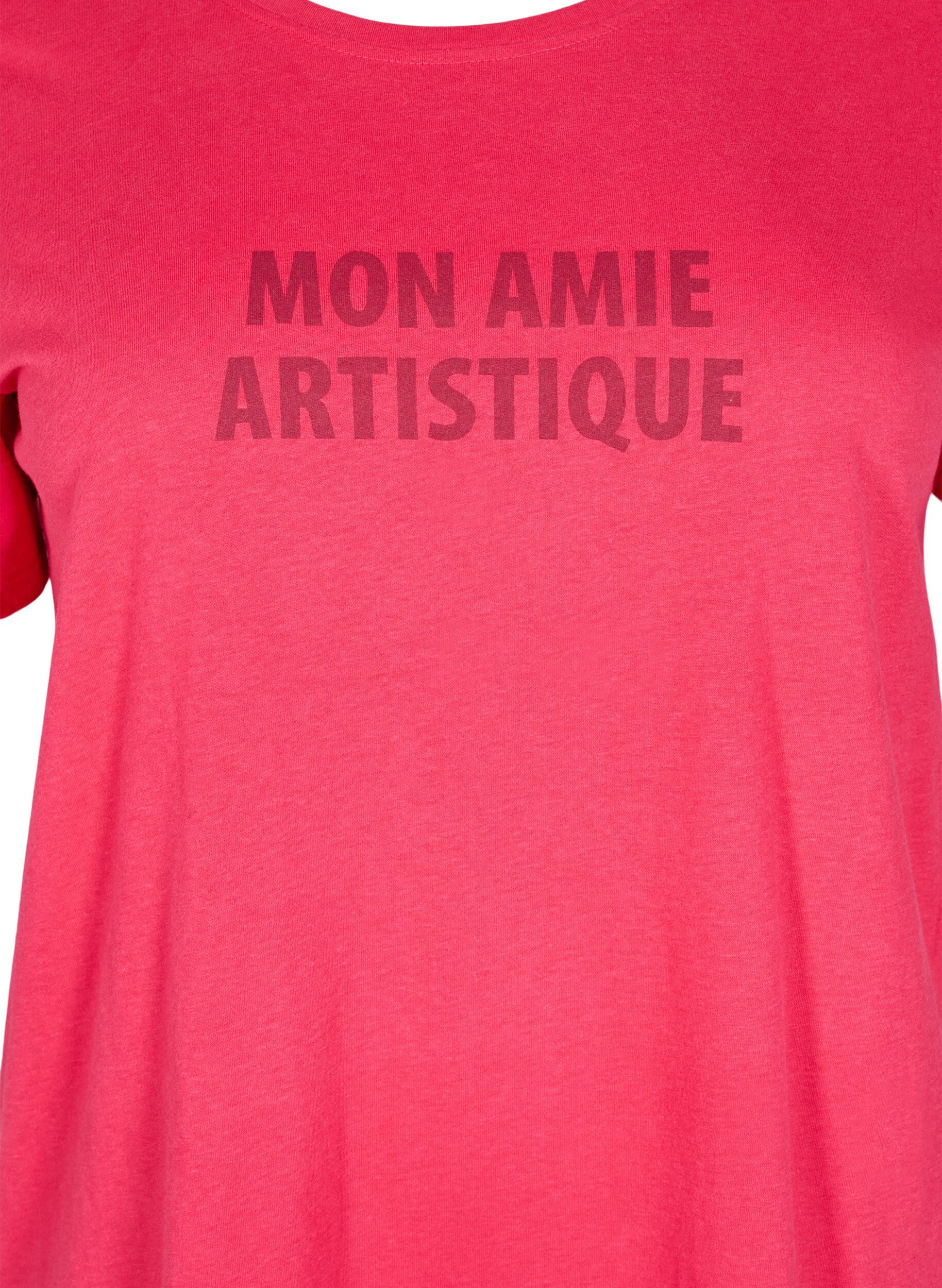 Zizzifashion FLASH - T-shirt with motif, Rose, Packshot image number 2