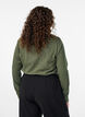 FLASH - Long-sleeved t-shirt with V-neck and buttons, Green, Model image number 2