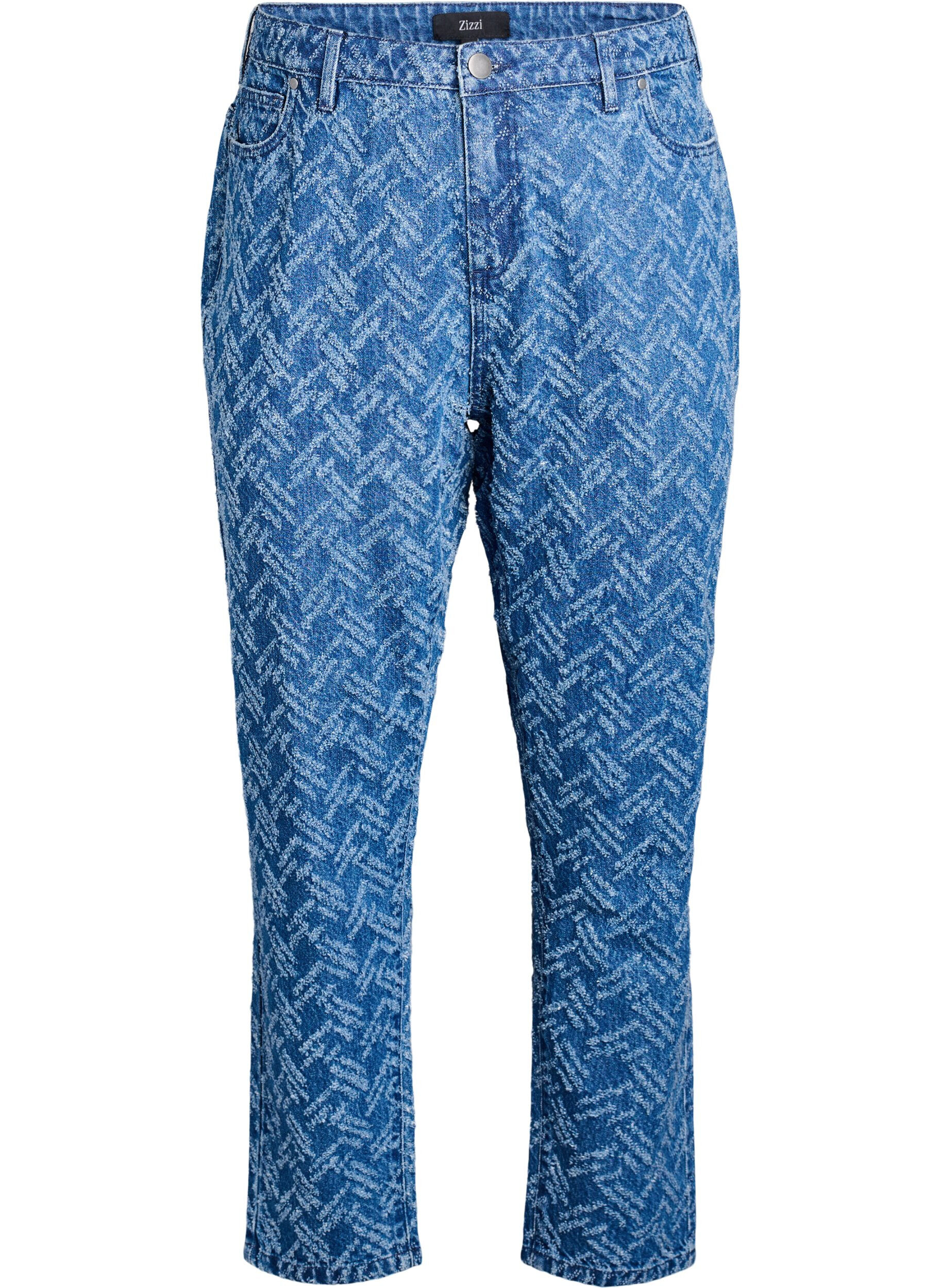 Mille jeans with textured pattern